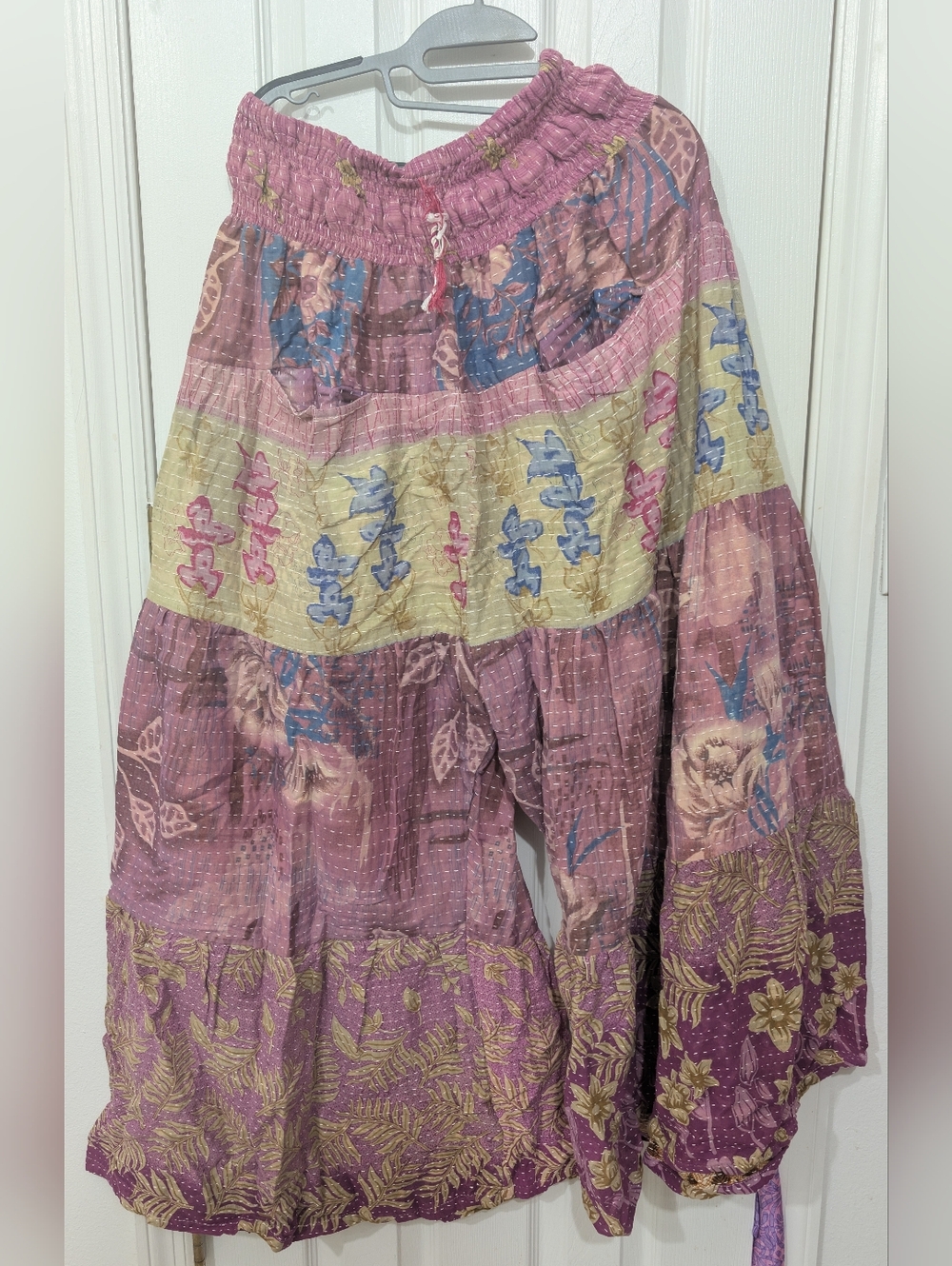 Kantha Bae Lotus Wide Leg Pants (Kantha) Mauve Floral